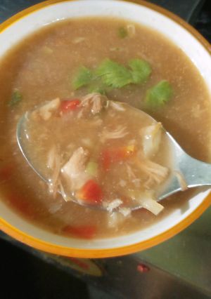 A picture of Chicken Soup (Murge ka soup).