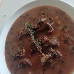 A picture of Caramelized beef stew#jikonichallenge#teamhotandsweet.