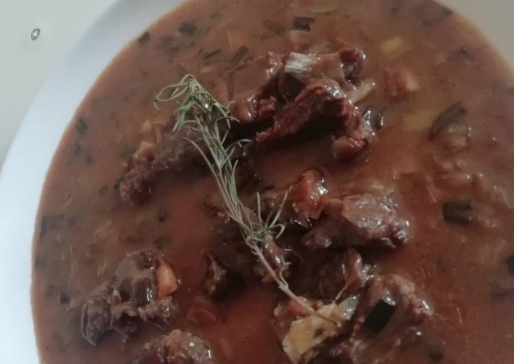 Recipe of Super Quick Homemade Caramelized beef stew#jikonichallenge#teamhotandsweet