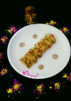 A picture of Paneer Tikka Tacos Chaat.