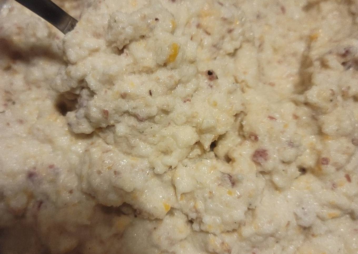 Loaded mashed cauliflower