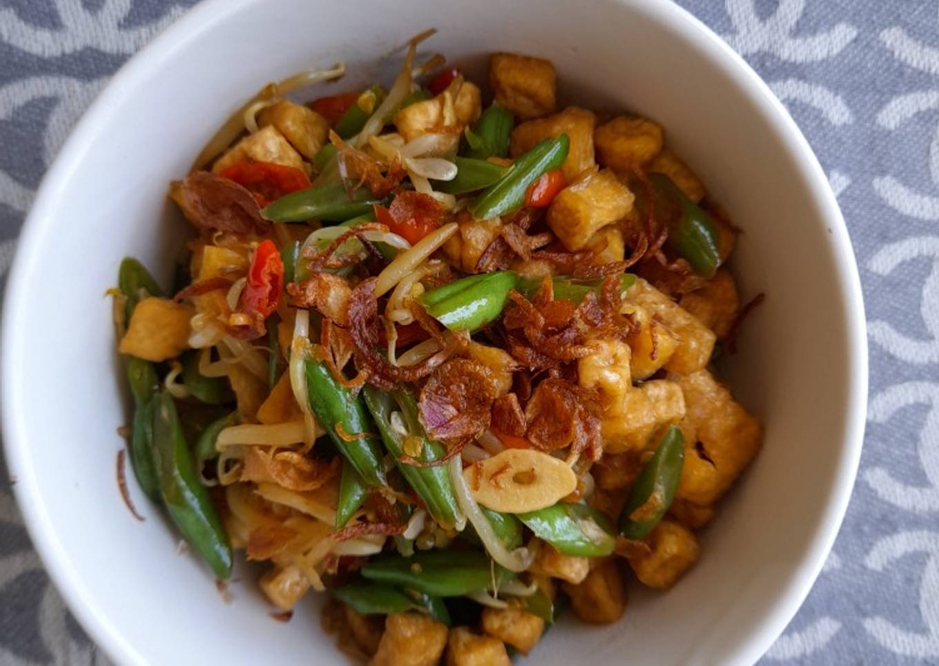 Tumis tahu buncis dan tauge