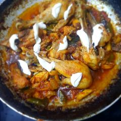 Chicken Shinwari Karahi with cream A picture of Chicken Shinwari Karahi with cream.
