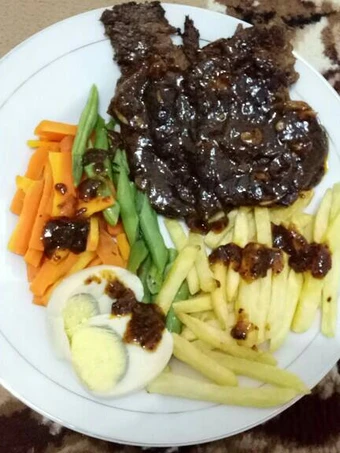 Cara Gampang Menyiapkan Resep Beef steak bbq lada hitam home made by dyah yudistira yang  Bikin Ketagihan Anti Ribet, Uenak Banget