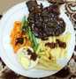 Cara Gampang Menyiapkan Resep Beef steak bbq lada hitam home made by dyah yudistira yang  Bikin Ketagihan Anti Ribet, Uenak Banget