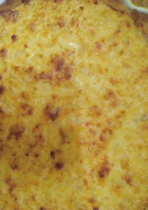 Una foto de Tarta de panceta 🥓, cebolla y queso