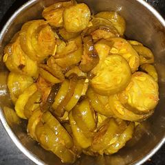 A picture of Kundru ki sabzi.