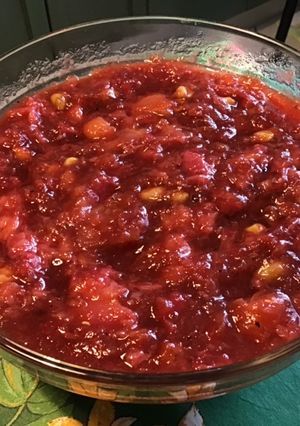 Une photo de Compote pommes, pêches de vigne et raisins du jardin