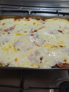 Una foto de Milanesas de berenjenas a la napolitana