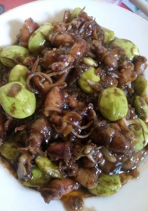 Foto resep Baby cumi lada hitam