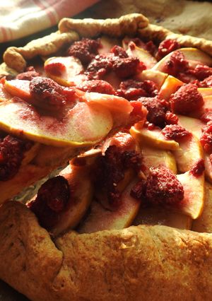 Málnás-almás galette recept fotója