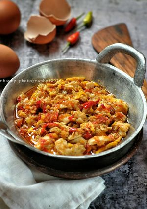 Foto resep Orak Arik Telur Pedas Manis