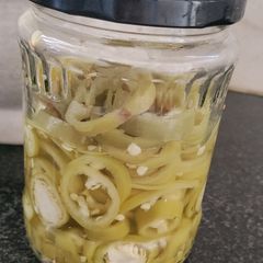 A picture of Pickled Green Chilli (Big moti Mirchi).