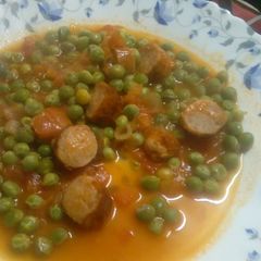 A picture of Sausage stew.