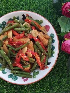 Foto resep Oseng Kacang Panjang + Tahu