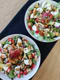 Ensalada de Fresas y Pollo a la Mostaza y Miel