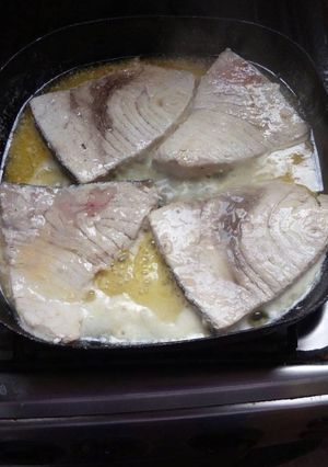Una foto de Albacora a la mantequilla