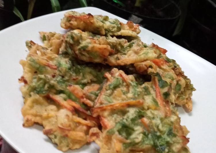 Bakwan bayam putih telur