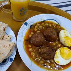 Beef kofta Chany with ubla Anda n Chapti 😋 A picture of Beef kofta Chany with ubla Anda n Chapti 😋.