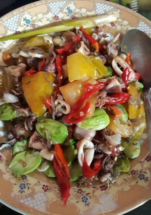 Foto resep Oseng cumi asin mutiara hijau (pete)