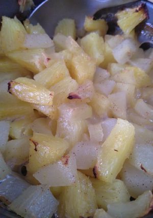 Une photo de Fruit caramélisé au four