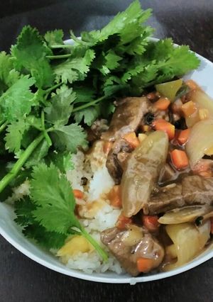 Foto resep Beef blackpepper a.k.a sapi lada hitam #ricebowl