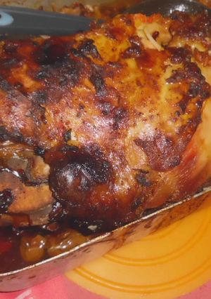 Una foto de Pernil de cerdo en mostaza
