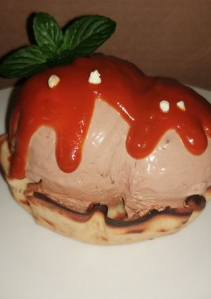Una foto de Mousse de chocolate