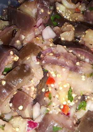 Una foto de Berenjena al escabeche