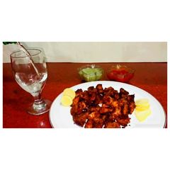 A picture of Mutton tikka without seekh.