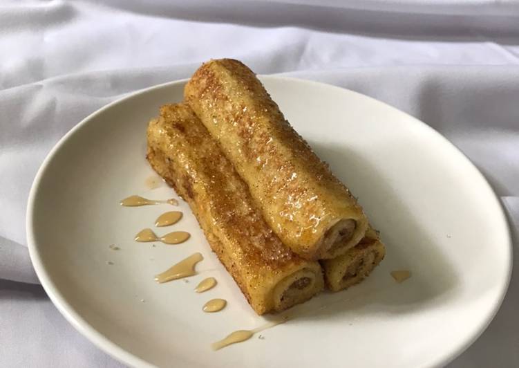 Cara Gampang Membuat FRENCH TOAST ROLL UPS (ROTI GULUNG) yang Lezat Sekali