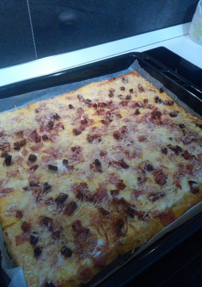 Una foto de Falsa pizza con pan de molde