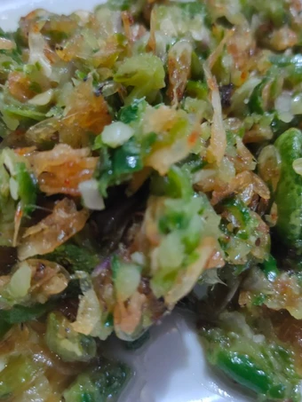 Recipe Sambel ijo ebi pete the Delicious Can spoil the tongue