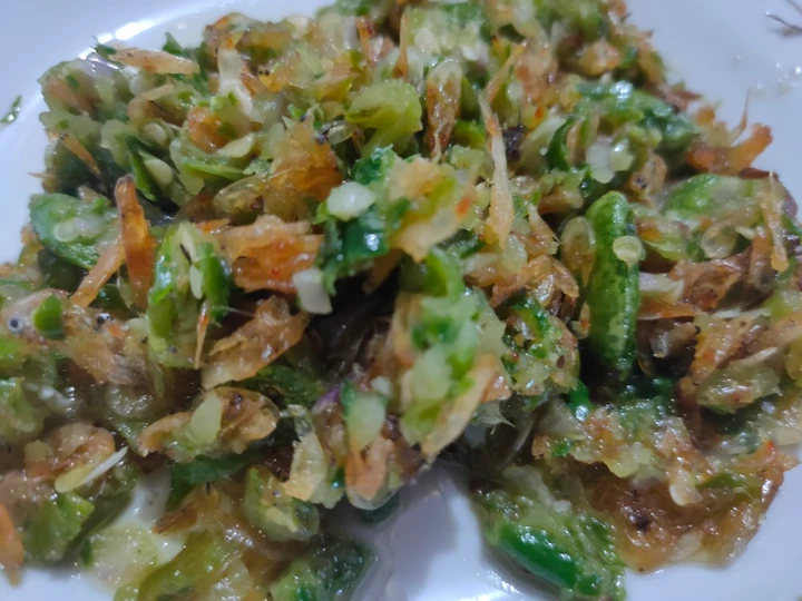 Recipe Sambel ijo ebi pete the Delicious Can spoil the tongue