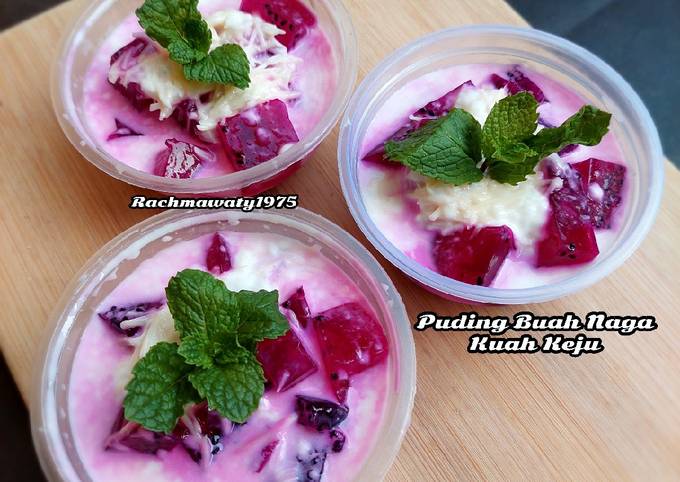 Cara bikin 217. Puding Buah Naga Kuah Keju Cara bikin 217. Puding Buah Naga Kuah Keju