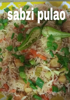 A picture of Sabzi pulao | vegetable pulao.