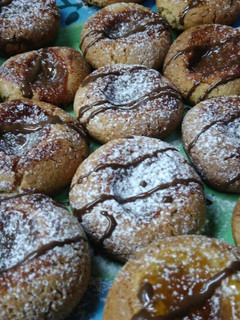 Una foto de Pepas integrales de dulce de leche
