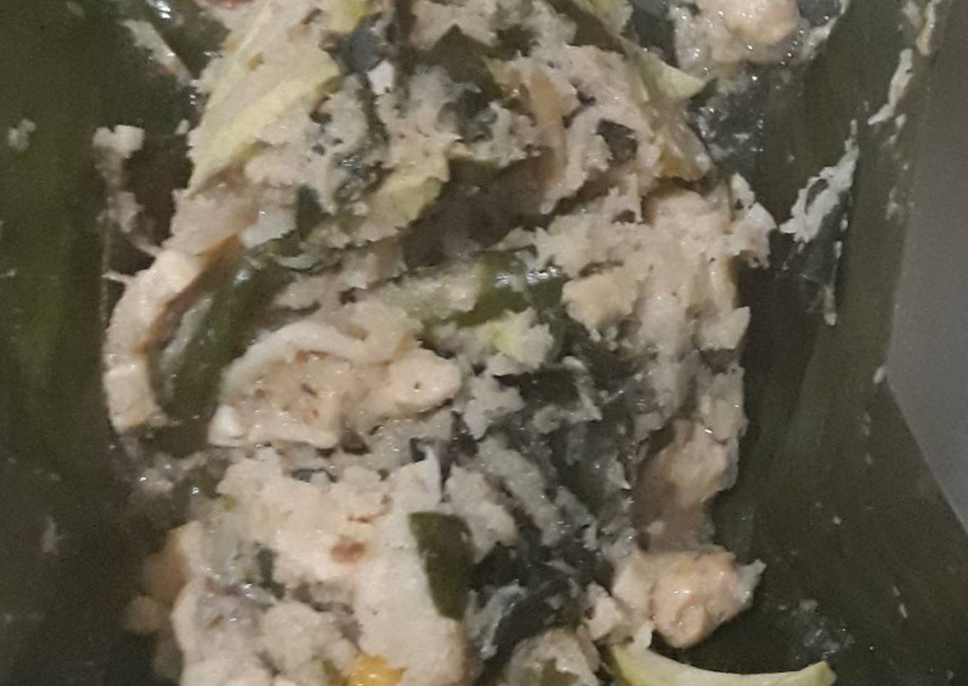 Botok daun mengkudu teri