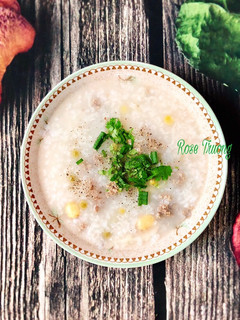 Hình của món Cháo Thịt Bò Đậu Bo Hạt Sen.