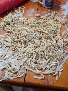 Una foto de Fideos caseros al huevo