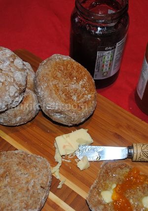 A picture of Home made whole-wheat muffins.