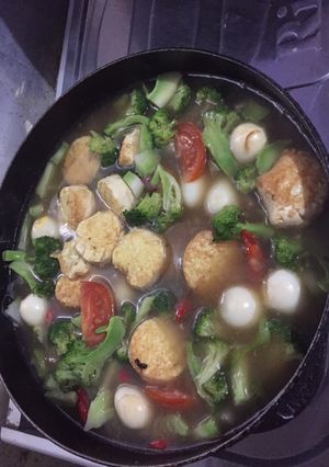 Foto resep Cah brokoli,,sapo tahu dan telor puyuh