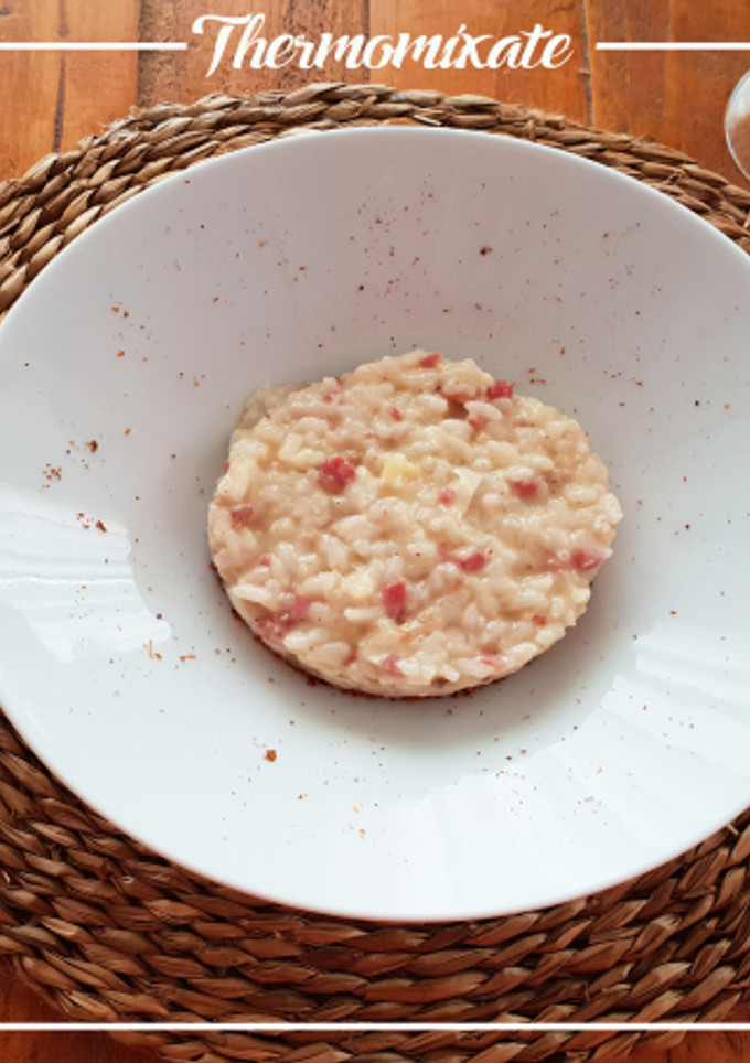 Una foto de Risotto con brie, jamón y nueces con Thermomix