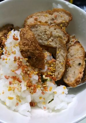 Hình của món Chả tôm cho bé ăn thô tốt.