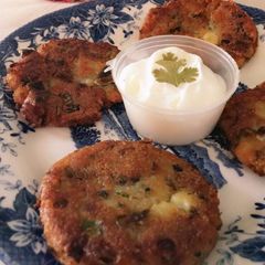 A picture of Harai bharai Allu kai kabab.