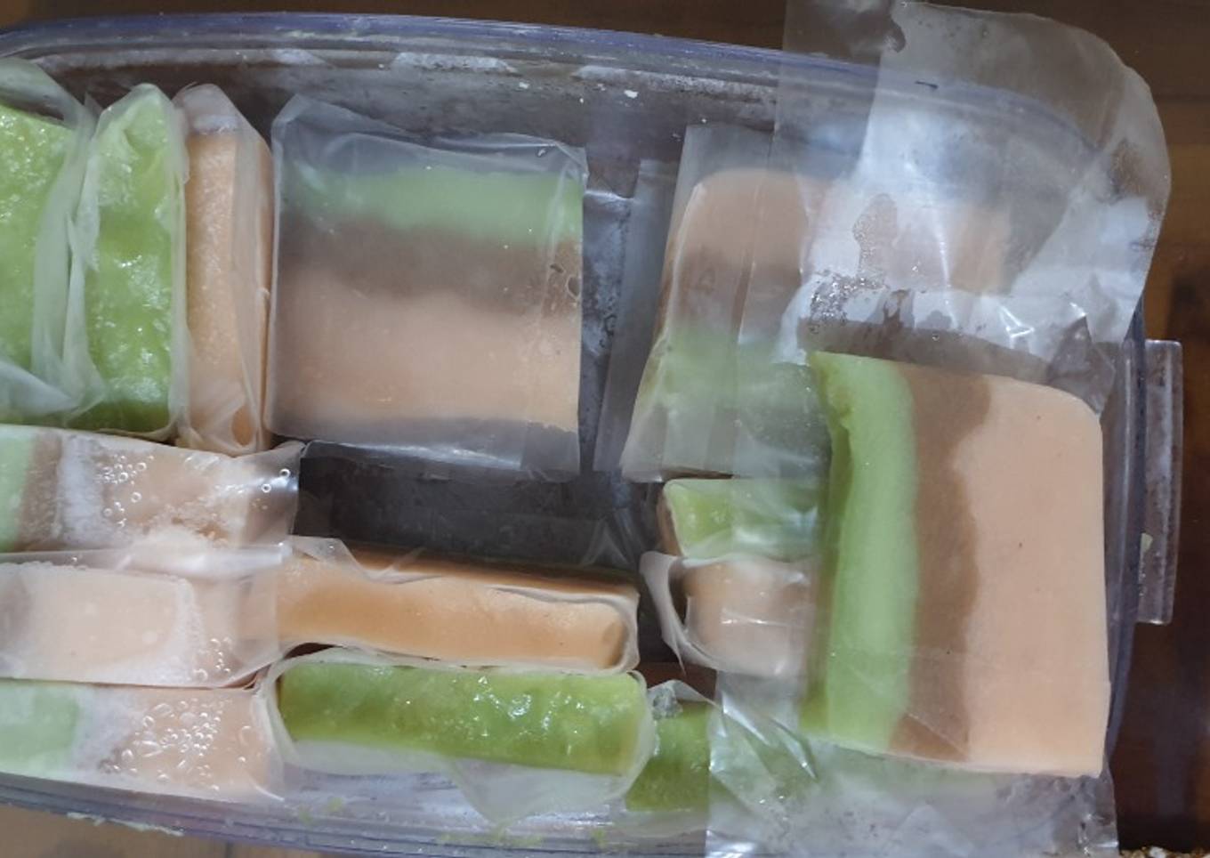 Es Gabus Pelangi mudah dari Susu Bubuk