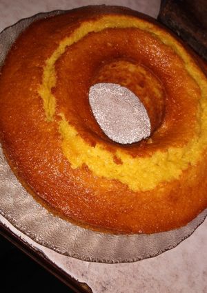 Una foto de Torta de mandarinas en licuadora