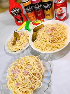Hình của món Mì ý sốt kem học của các bạnn trên cookpad nè😻.