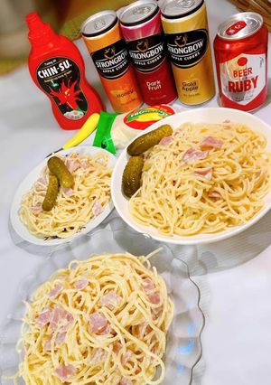 Hình của món Mì ý sốt kem học của các bạnn trên cookpad nè😻.