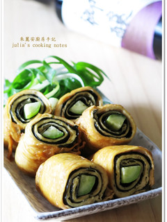 【御釀滷煮入味】照燒海苔豆皮捲 的食譜成品照片